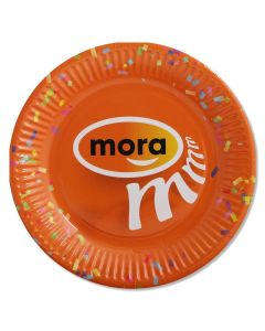 Pappteller 23 cm bedrucken mit individuellem Motiv Mora