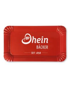 Einfarbige Motive individuell auf Pommesteller drucken