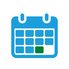 Grafik als Kalender für unsere Lieferzeiten Ihrer individuellen Werbeartikel